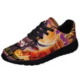 thumbnail image 1 of Beware Of The Highland Cow Halloween Pumpkin Shoes Sneakers Black Size 4, 1 of 7