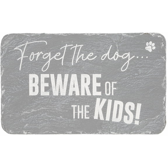 Pavilion Gift Company - Beware Of The Kids - 7" x 4.25" Garden Stone