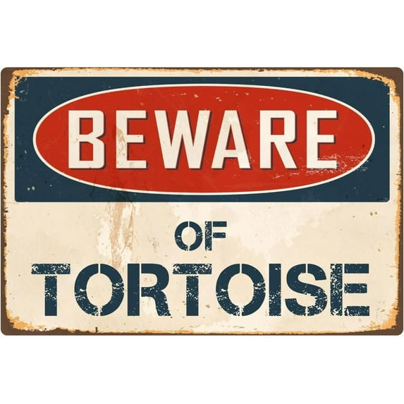 Beware Of Tortoise 8” x 12” Vintage Aluminum Retro Metal Sign VS419