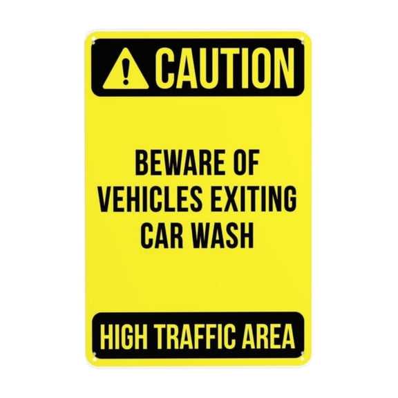 Beware Of Vehicles Exiting Carwash Sign Outdoor Signs Aluminum Metal Signs For Business Workplace Office Home Road Signs Garden Signs 8x12Inch