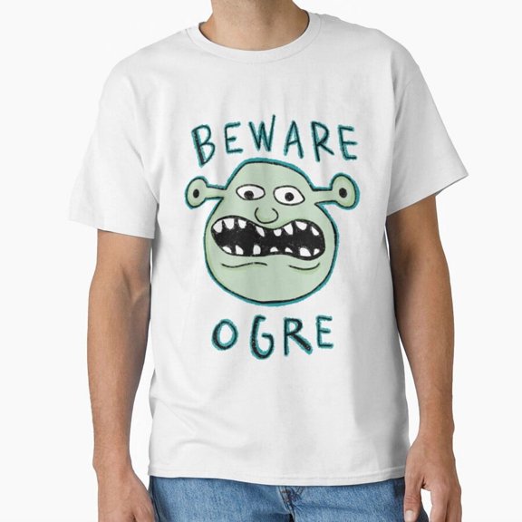 Beware Ogre Swamp Territory Guard Dog Sign Parody T-Shirt