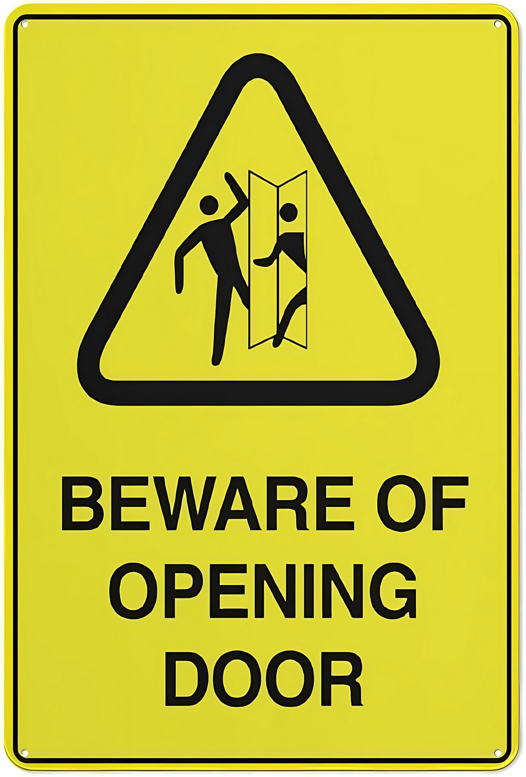Beware of Opening Door Metal Aluminum Sign 12 x 8 Inches - Pre-Drilled ...
