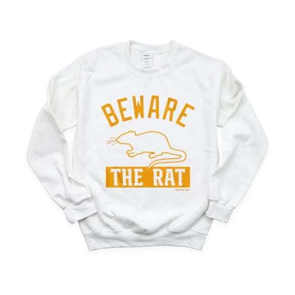 Beware Rat Boston Hockey Rival Game Joke Fan Vibe Mascot Rat City Sweatshirt, for men & women, up to size 5XL