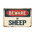 thumbnail image 1 of Beware Of Sheep Rustic Sign | Rustic, Distressed Vintage Look | Aluminum Sign | Indoor/Outdoor | Funny Home Décor for Garages, Living Rooms, Bedrooms, Offices, 1 of 4