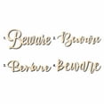 thumbnail image 1 of Beware Sign Unfinished Wood Cutout Home Decor DIY Option 4- 24" Wide / 1/4", 1 of 3