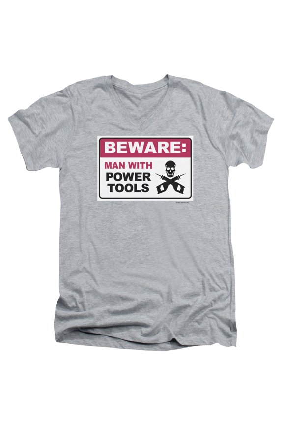- Beware - Slim Fit V Neck Shirt - Small