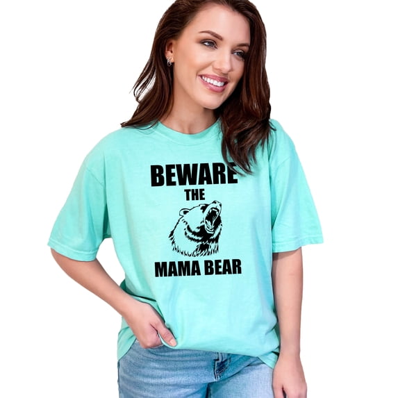Beware The Fearless Mama Bear Warning, Chalky Mint Comfort Colors T-Shirt, 3XL
