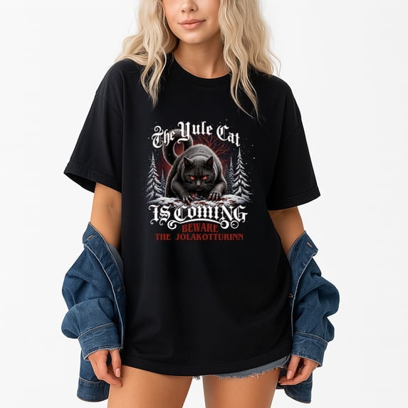 Beware The Jolakotturinn T-Shirt – Christmas Folklore Theme – Holiday Wear