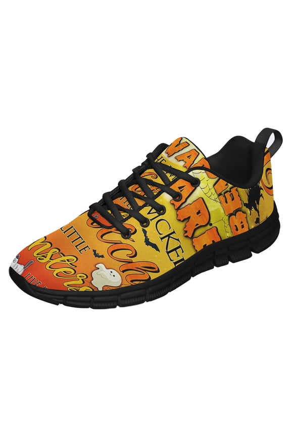 Beware The Wicked Witch And Her Little Monsters Running Shoes Sneakers Mesh Black Size 13