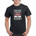 thumbnail image 1 of Beware The Wife T-Shirt Men -Smartprints Designs, Male Large, 1 of 4