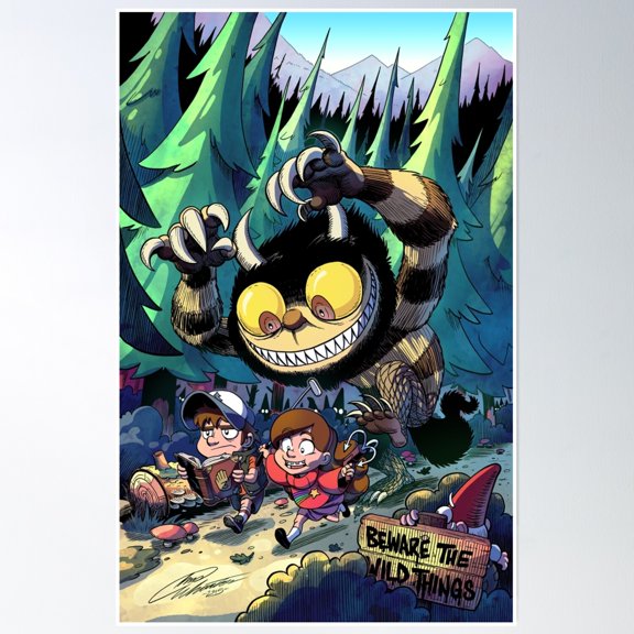 Beware The Wild Things Poster Wall Art, Modern Wall Decor, 8x12 UNFRAMED