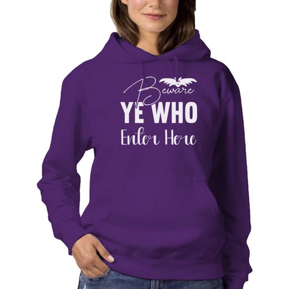 Beware Ye Who Enter Here Hoodie Women -Image by Shutterstock, Female Small