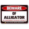 thumbnail image 1 of Beware of Alligator Sign Metal Tin Sign 8x12inch, 1 of 4