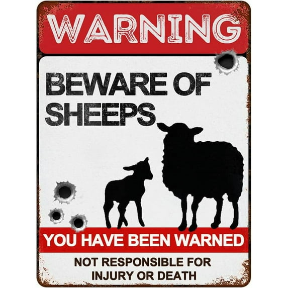 Beware of Beaver Signs 8"x12" Vintage Metal Warning Signs About Beaver Activity Areas for Outdoor Fences Yards Garden