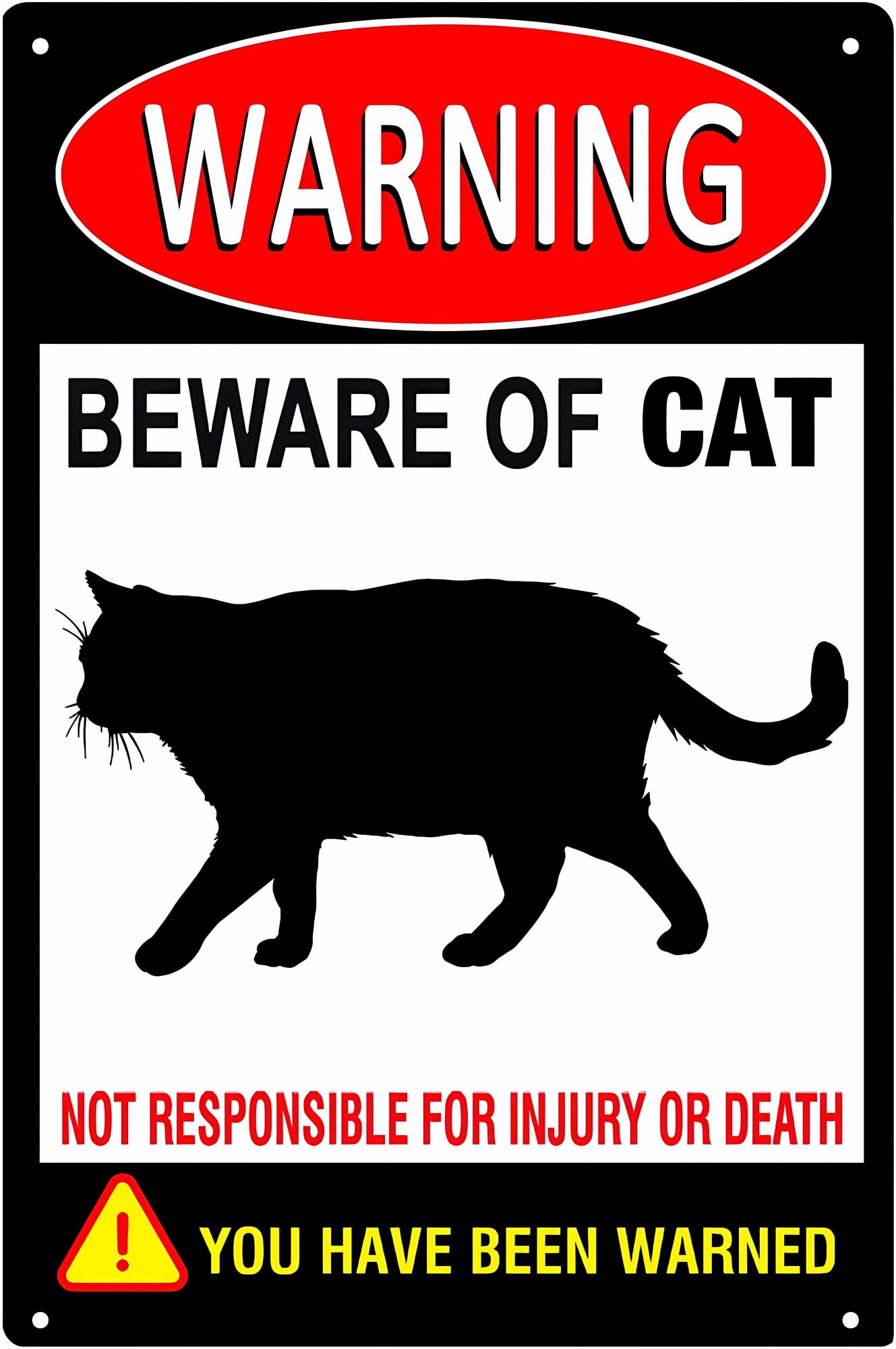 Beware of Cat Warning Sign - 8