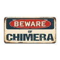 thumbnail image 1 of Beware of Chimera Aluminum License Plate| License Plate 12" X 6" Fits Any Car, Truck, SUV, RV, or Trailer | Made in The USA, 1 of 3