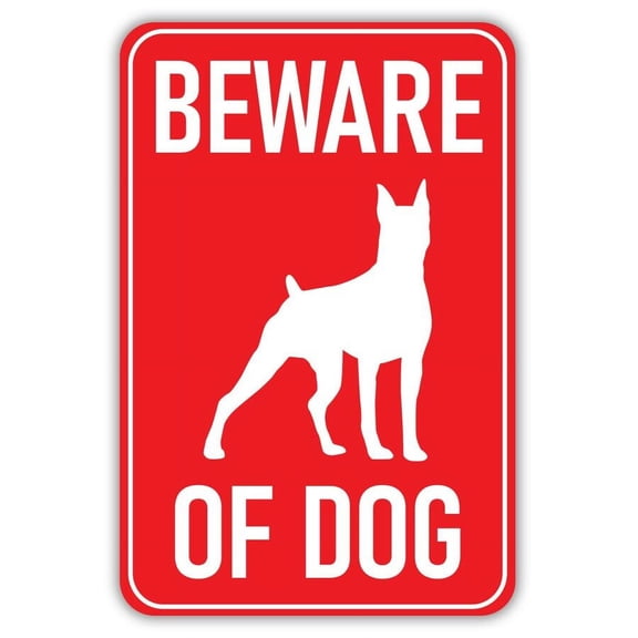 Beware of Dog Metal Sign Size: 16 x 12 Inch