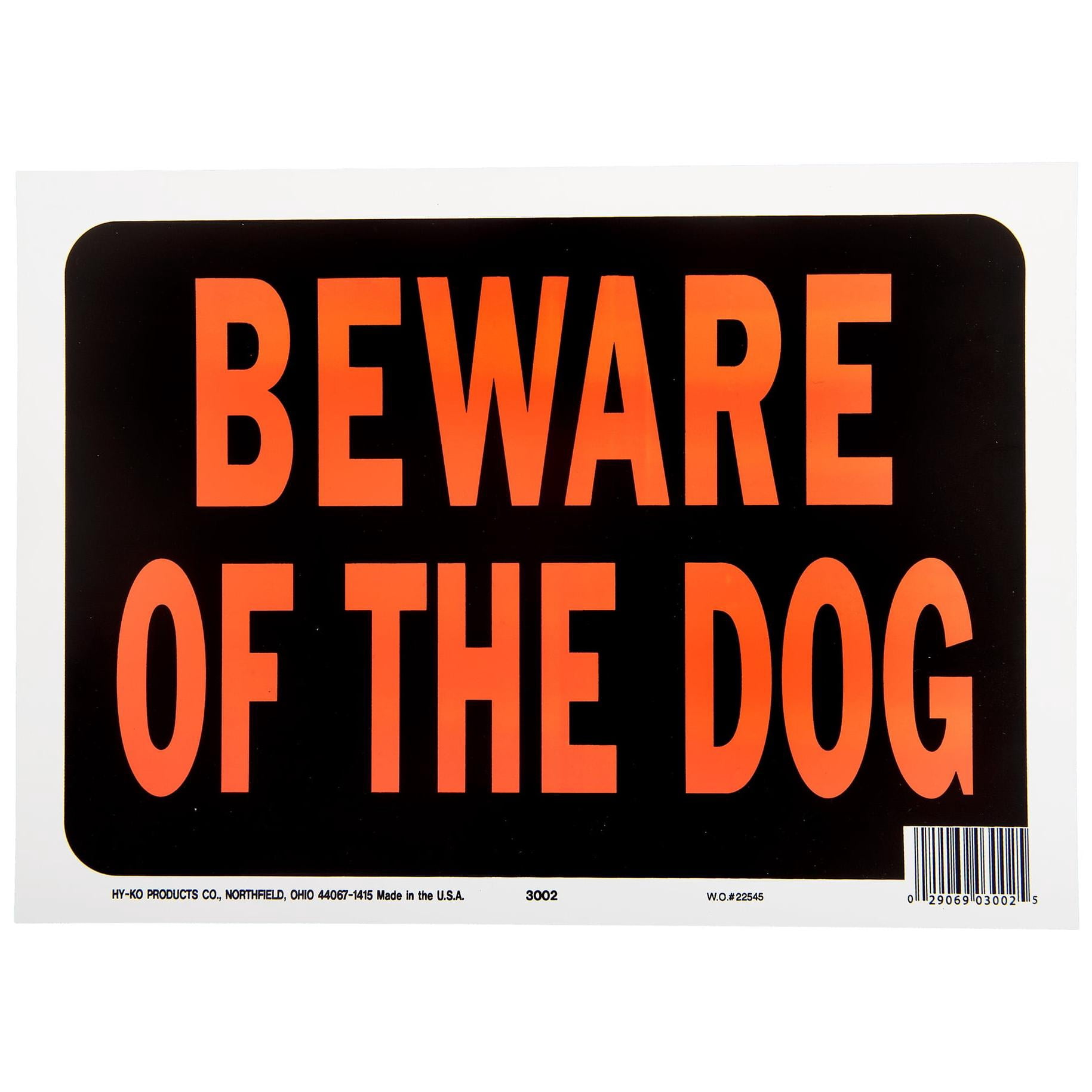 Beware of Dog Sign, 6 Pack