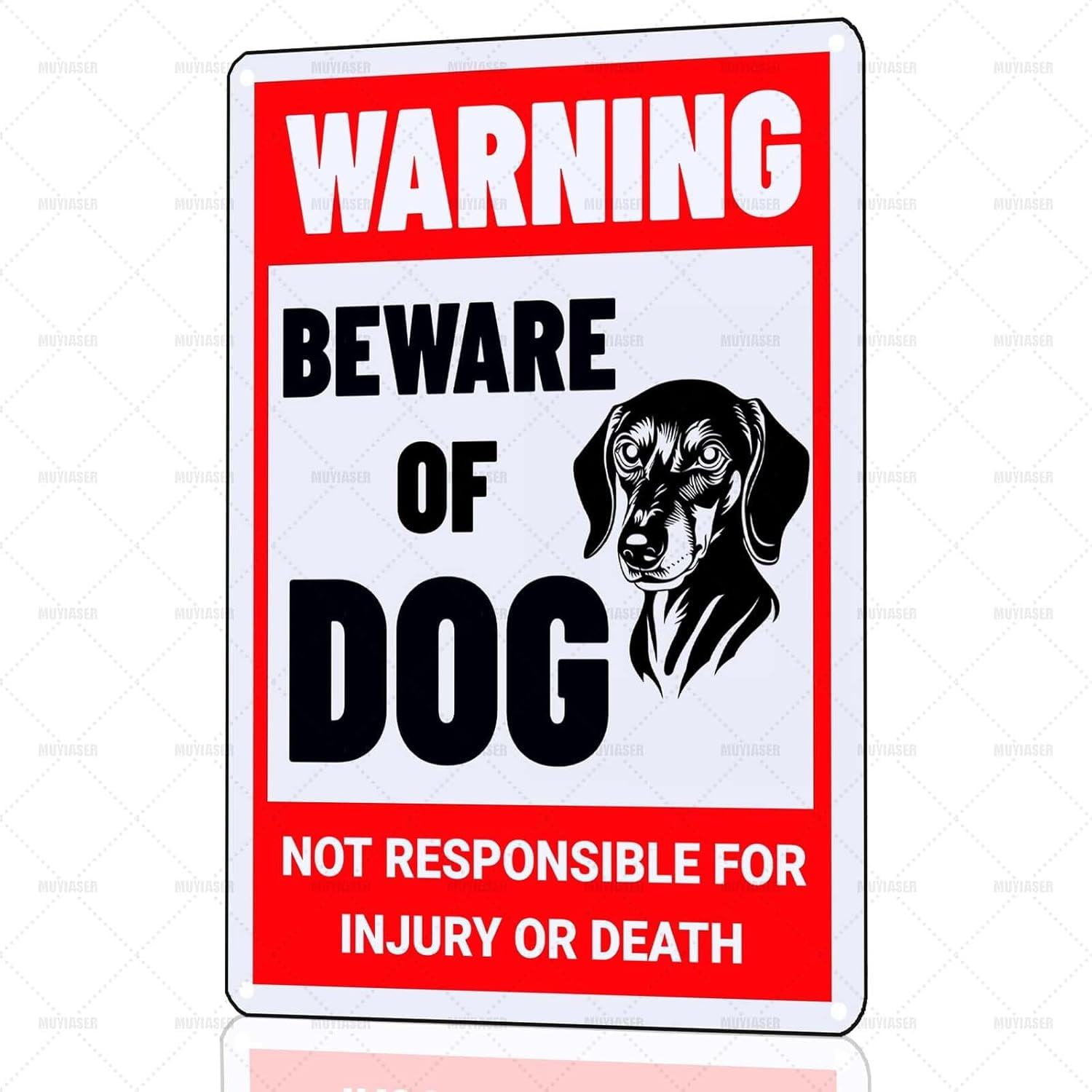 Cartello in etallo con scritta Beware of St. iguel Battle Beware of