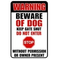 Beware of Dog Signs for Fence Warning Tin Sign Do Not Enter For Yard