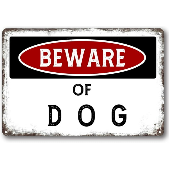 Beware of Dragon Vintage Metal Tin Sign Decor Retro Funny Aluminum Sign