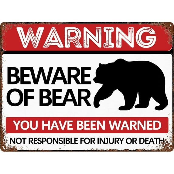 Beware of Duck Sign 12x16 inch - Vintage Rusty Metal Poster Animal Duck Warning Signs for Outdoor Yard Fence Wall Office Home