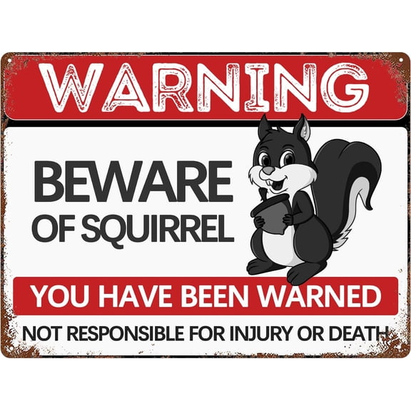 Beware of Duck Sign 12x16 inch - Vintage Rusty Metal Poster Animal Duck Warning Signs for Outdoor Yard Fence Wall Office Home