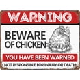 thumbnail image 1 of Beware of Duck Sign 12x16 inch - Vintage Rusty Metal Poster Animal Duck Warning Signs for Outdoor Yard Fence Wall Office Home, 1 of 5