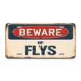 thumbnail image 1 of Beware of Flys Aluminum License Plate| License Plate 12" X 6" Fits Any Car, Truck, SUV, RV, or Trailer | Made in The USA, 1 of 3