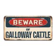 thumbnail image 1 of Beware of Galloway Cattle Aluminum License Plate| License Plate 12" X 6" Fits Any Car, Truck, SUV, RV, or Trailer | Made in The USA, 1 of 3