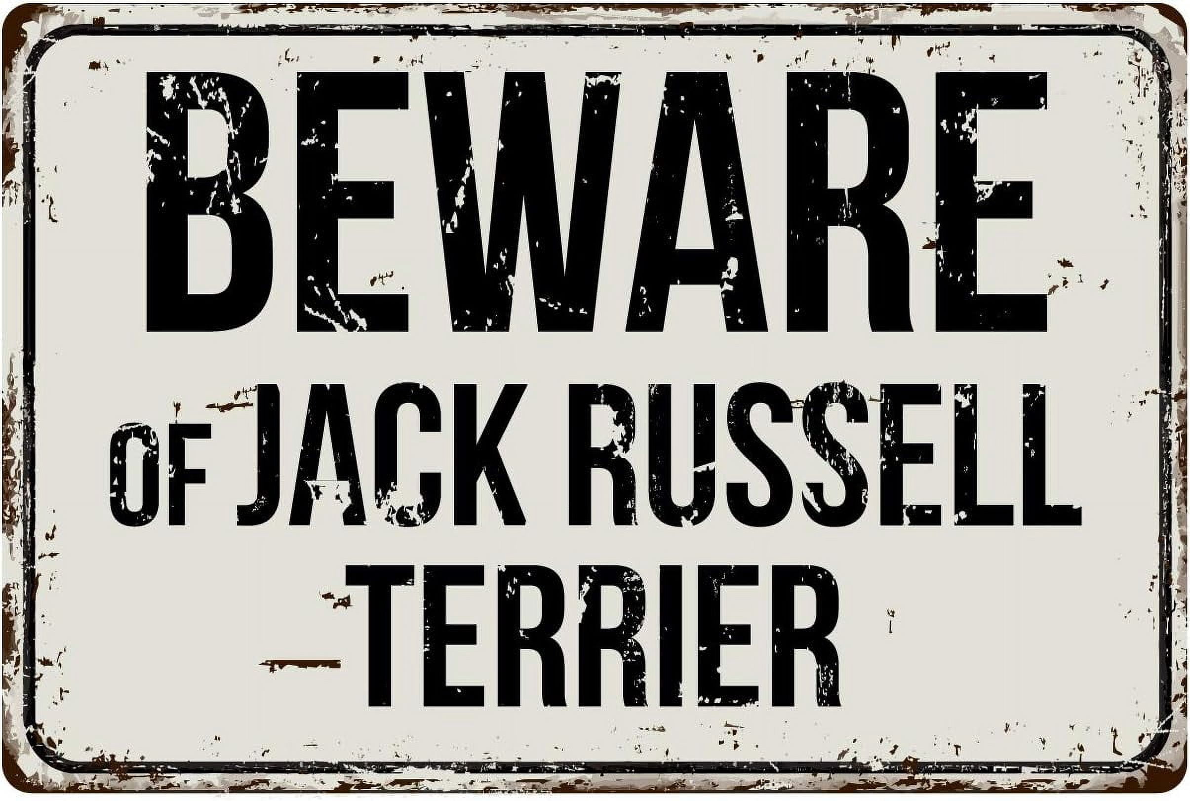 Beware of Jack Russell Terrier 8 ” x 12 ” Vintage Retro Metal Sign ...