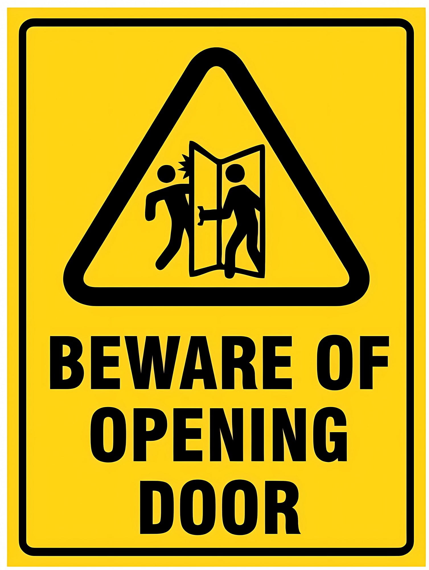 Beware of Opening Door 8"x12" Workplace Metal Tin Sign, Industrial ...