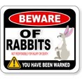 thumbnail image 1 of Beware of Rabbits NOT Responsible for Injury OR Death Farm Aluminum Composite Sign, 1 of 2