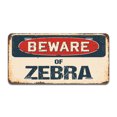 thumbnail image 1 of Beware of Zebra Aluminum License Plate| License Plate 12" X 6" Fits Any Car, Truck, SUV, RV, or Trailer | Made in The USA, 1 of 3