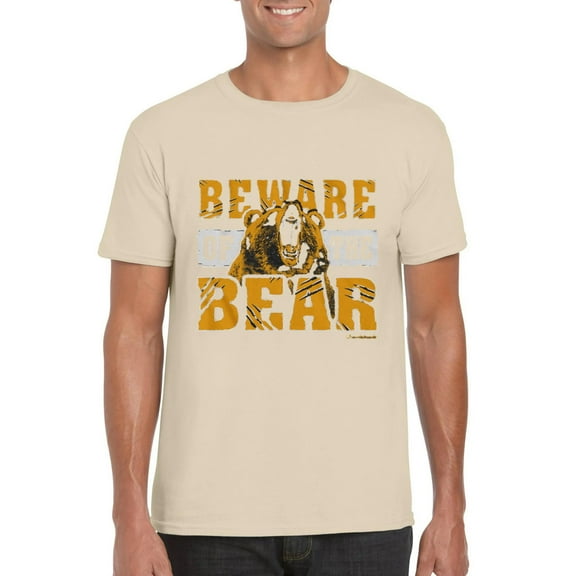 Beware of the Bear Boston City Funny Warning Graphic T-Shirt Design, for men & women, up to size 5XL