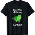 thumbnail image 1 of Beware of the Tiny Raptor Green Parrotlet Vintage Parrot T-Shirt, 1 of 5