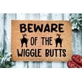 thumbnail image 1 of Beware of the Wiggle Butts | Funny Dog Doormat | Welcome Mat | Funny Door Mat | Funny Gift | Home Doormat | Custom Doormat | Cat | Dog, 1 of 2
