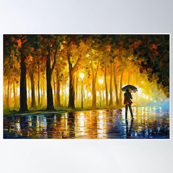 Bewitched Park - Leonid Afremov Poster Wall Art, Modern Wall Decor, 8x12 UNFRAMED