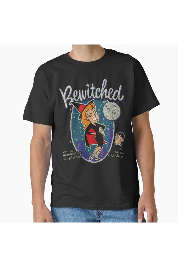 Bewitched With Darrin Funny Vintage Worn TV Show Retro Graphic Unisex T-Shirt Y3430, Up to Size 5XL
