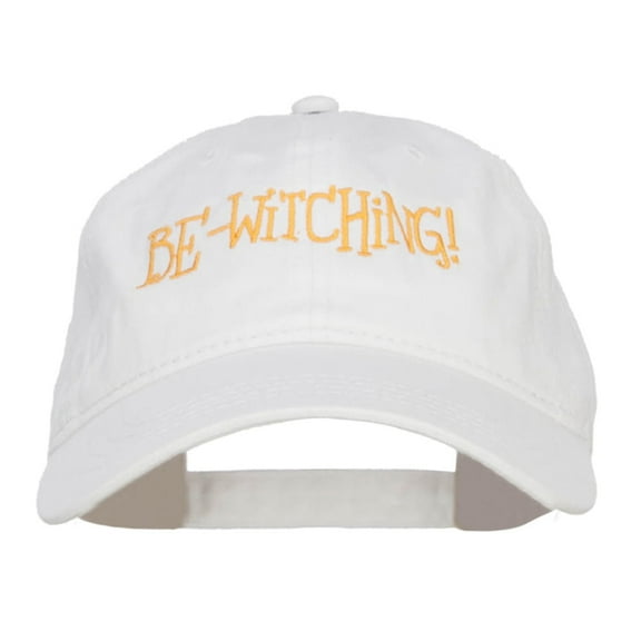 Bewitching Embroidered Washed Cap - White OSFM