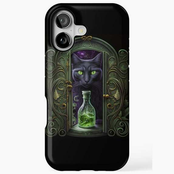Bewitching Familiar Cat Magic Art Compatible Phone Case for iPhone 11–17 Pro Max