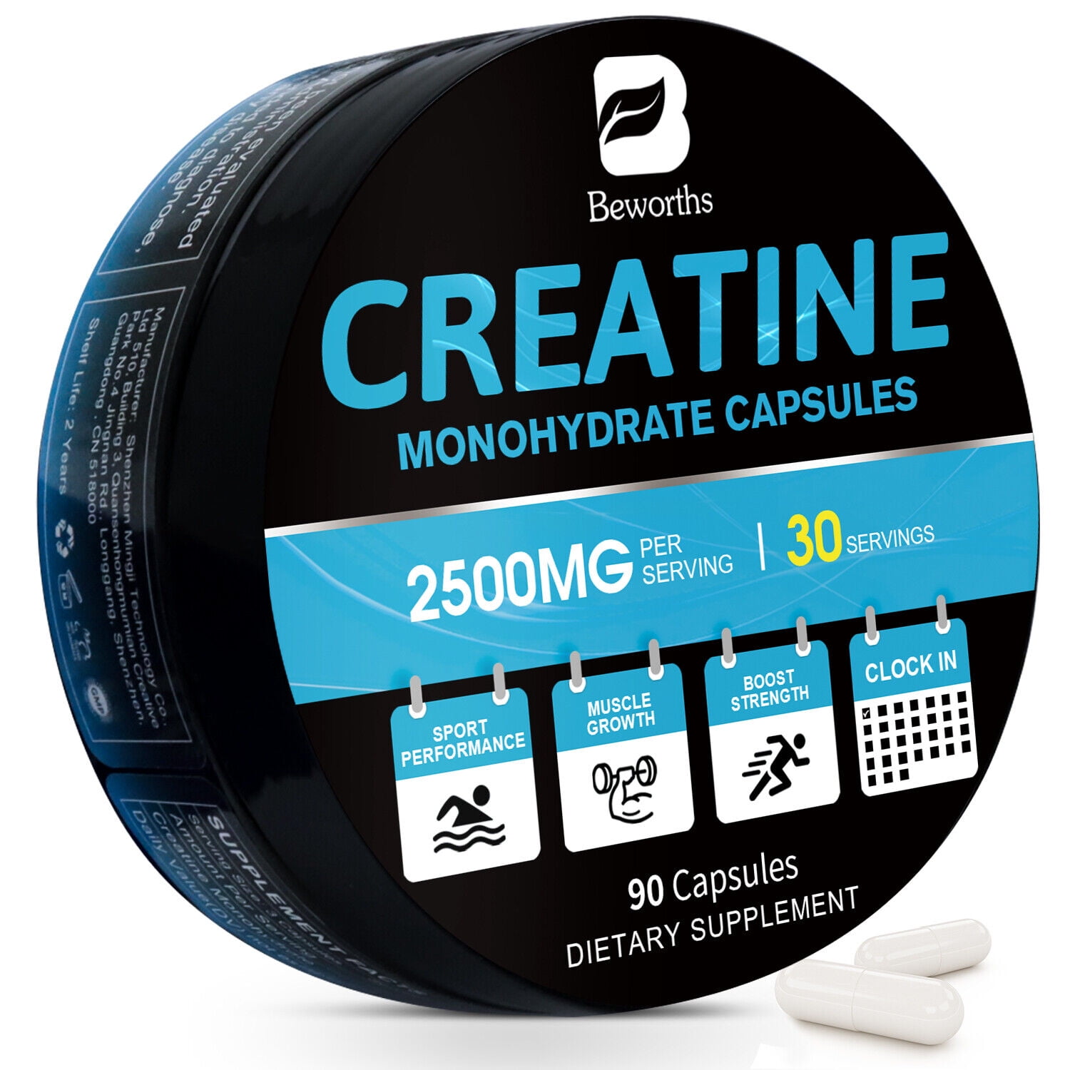 Beworths Creatine Monohydrate Capsules Muscle Growth Creatine Pills