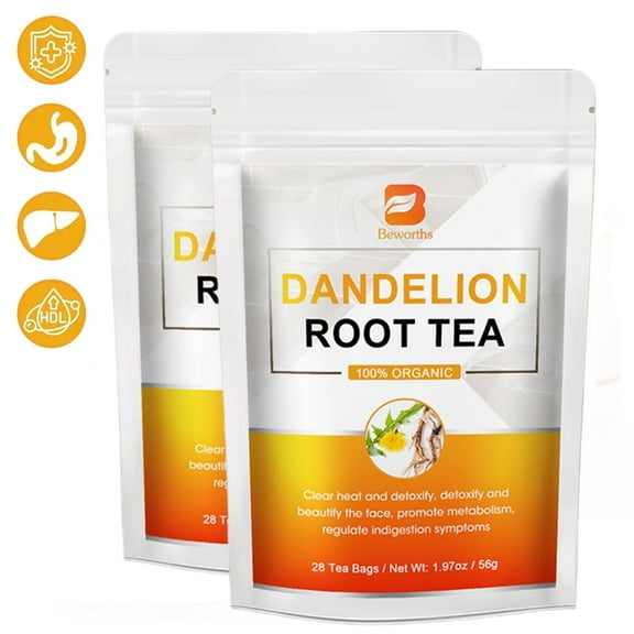 Beworths Dandelion Root Herbal Tea, 56 Bags, Caffeine-Free