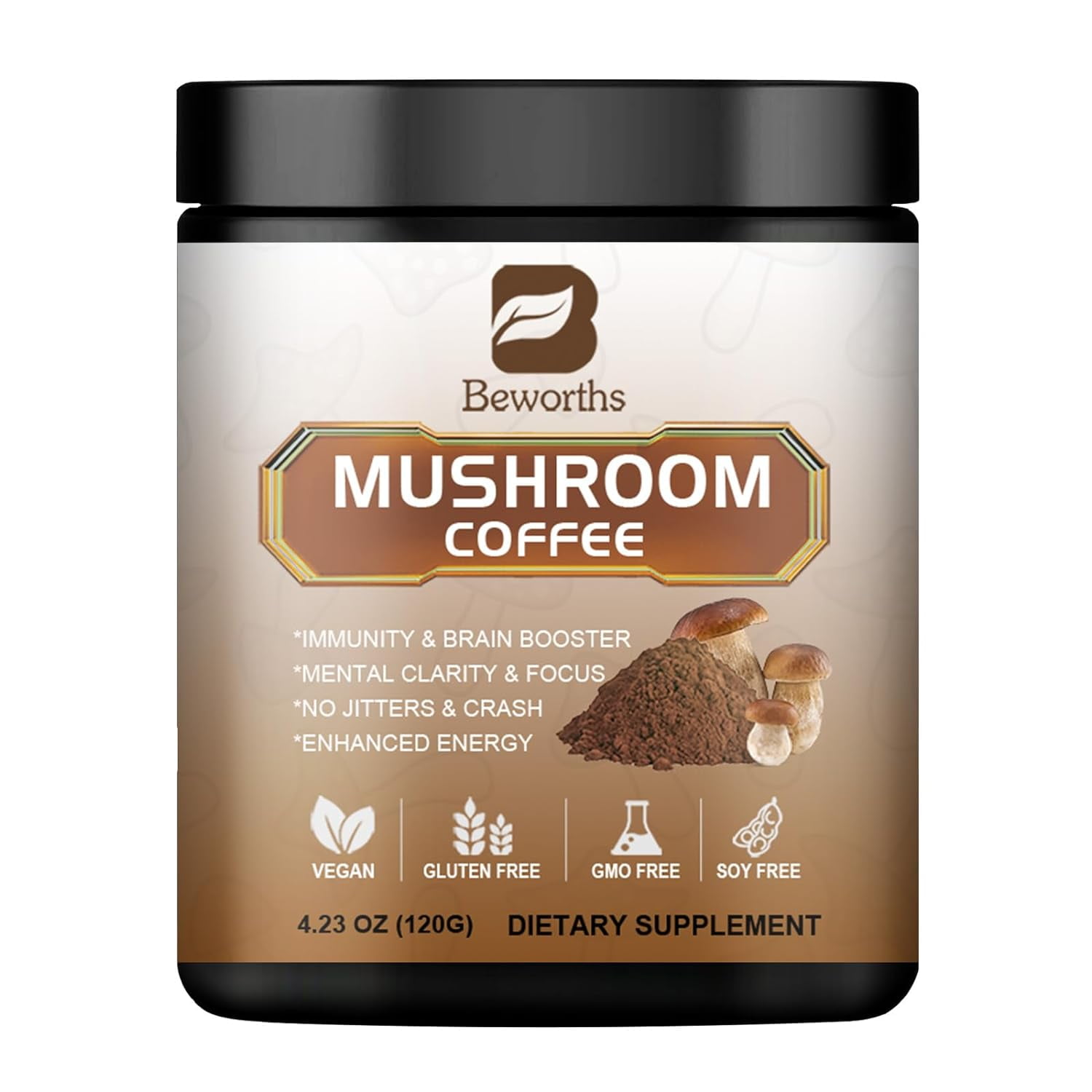 Beworths Superfood Mushroom Coffee Powder - Energy