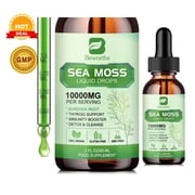 Beworths Organic Sea Moss Liquid Drops 10000mg - 5X Stronger than Gummy & Capsules - Joint, Digestion, Thyroid Immunity Essential Support - 60ml