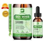 Beworths Organic Sea Moss Liquid Drops 10000mg - 5X Stronger than Gummy & Capsules - Joint, Digestion, Thyroid Immunity Essential Support - 60ml