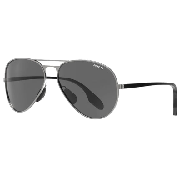 Bex Mens Wesley X Polarized Sunglasses (Silver/Gray)