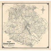 Bexar County Texas - 1887 by Unknown (25 x 24)
