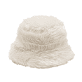 thumbnail image 1 of Bexdxz Long Pile Faux Fur Bucket Hat, Soft Fuzzy Fluffy Wide Brim Winter Fisherman Cap, Warm Outdoor Cold Weather Hat for Women Beige, 1 of 5