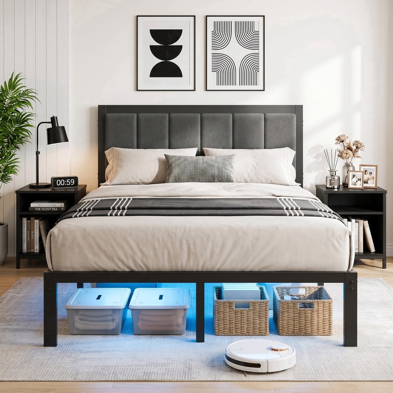 Free Shipping! Zinus Mory Queen Metal Platform Bed Frame with